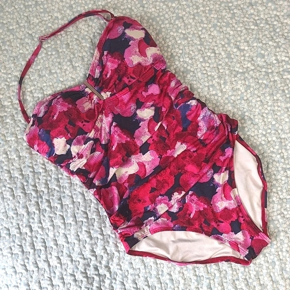 Calvin Klein Poppy Bandeau Maillot Swimsuit
